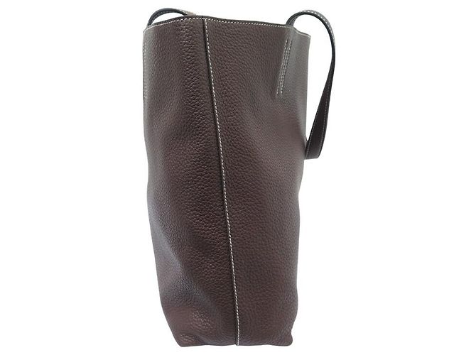 Hermès NUOVA BORSA HERMES DOUBLE SENS 36 PELLE CLEMENCE NERA E MARRONE - vista 12