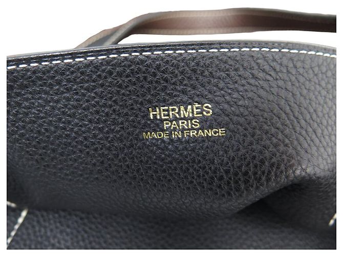 Hermès NUOVA BORSA HERMES DOUBLE SENS 36 PELLE CLEMENCE NERA E MARRONE - vista 17
