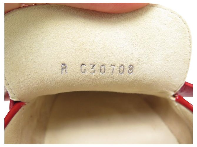 SCARPE CHANEL MOCASSINI G30708 LOGO CC TIMELESS PELLE LUCIDA 40.5 Rosso - vista 9