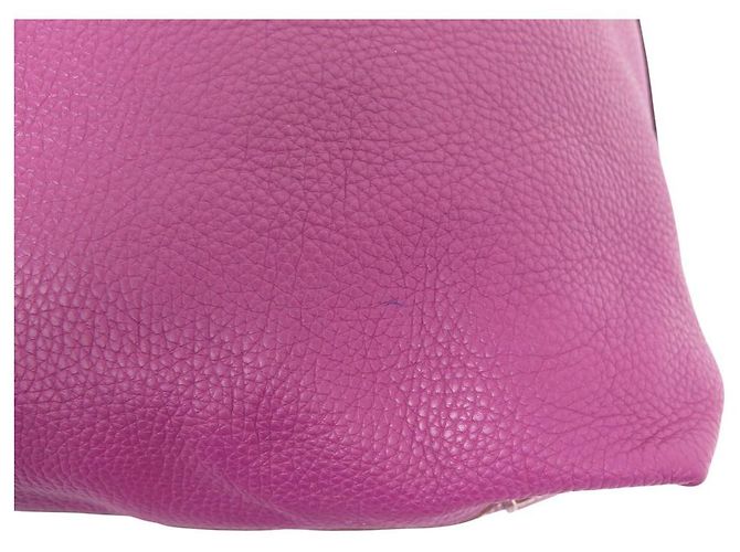 Hermès BAG TOTE HERMES DOUBLE SENS 36 IN PELLE CLEMENCE MARRONE E VIOLA - vista 17