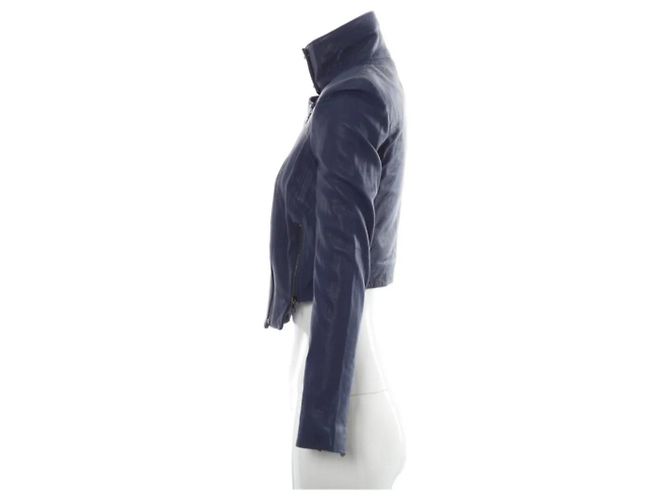 J Brand Lederbikerjacke in Blau - Ansicht 3