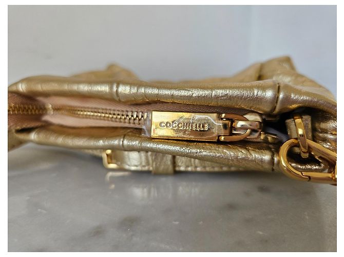 Autre Marque Gold leather mini bag Golden - view 7