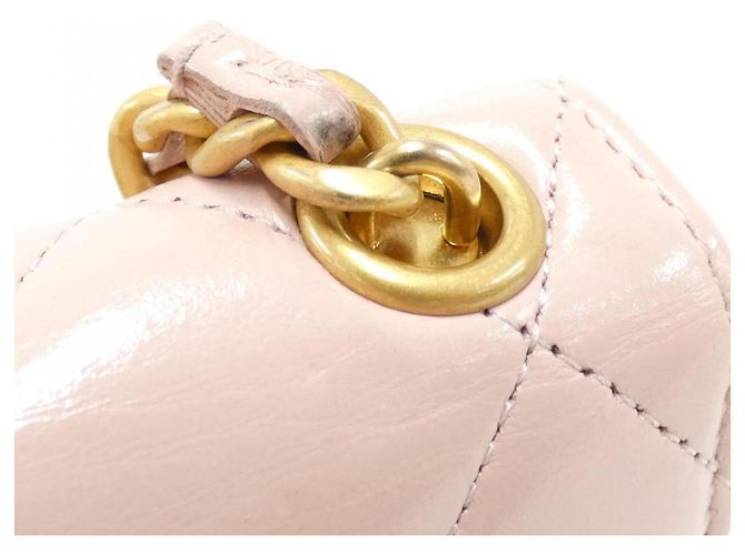 Wallet On Chain Cartera Chanel Con Cadena Rosa - vista 5