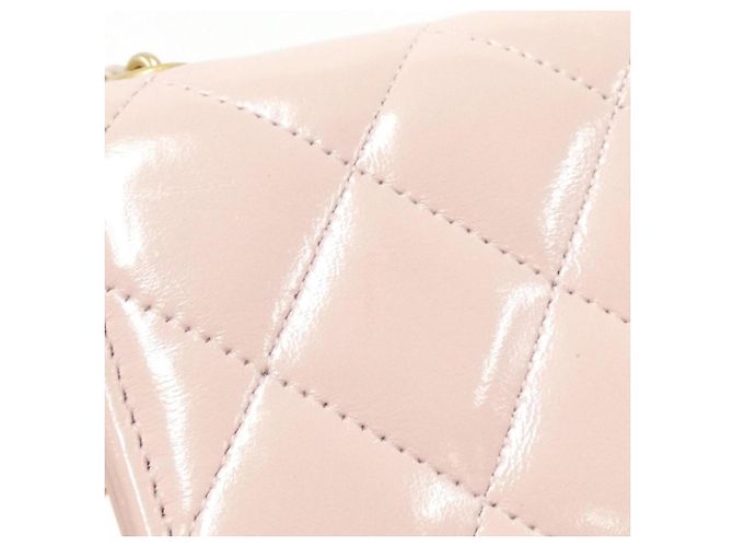Wallet On Chain Cartera Chanel Con Cadena Rosa - vista 7