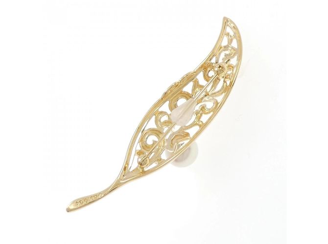 Tasaki Pearl Leaf Akoya Brosche - Ansicht 3