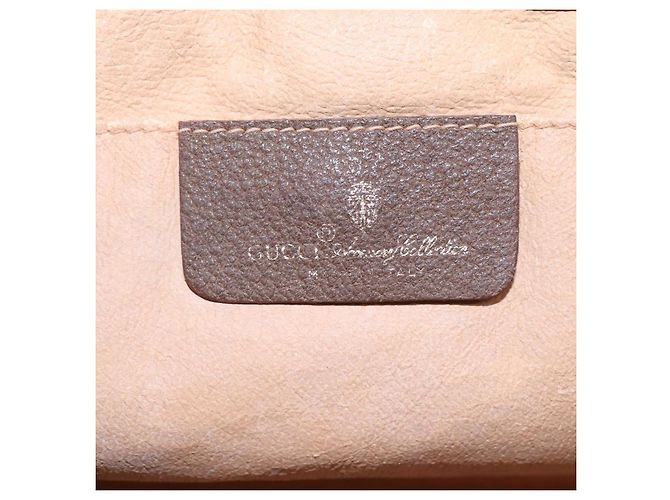 GUCCI GG Supreme Web Sherry Line Clutch Bag PVC Beige Rosso 156 01 033 Auth MY044 Verde - vista 9
