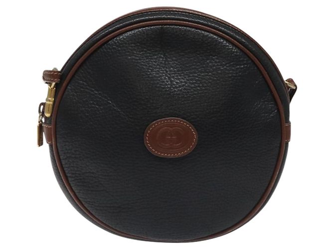 Borsa a Spalla GUCCI in Pelle Nera Oro 007 115 5575 Auth ep7653 - vista 13