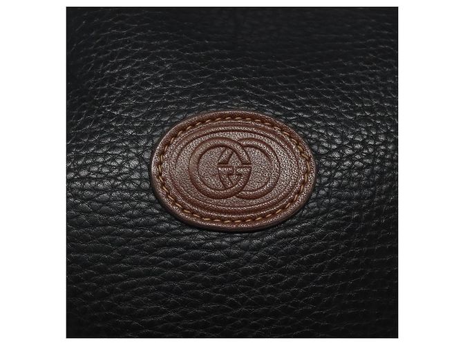 Borsa a Spalla GUCCI in Pelle Nera Oro 007 115 5575 Auth ep7653 - vista 17
