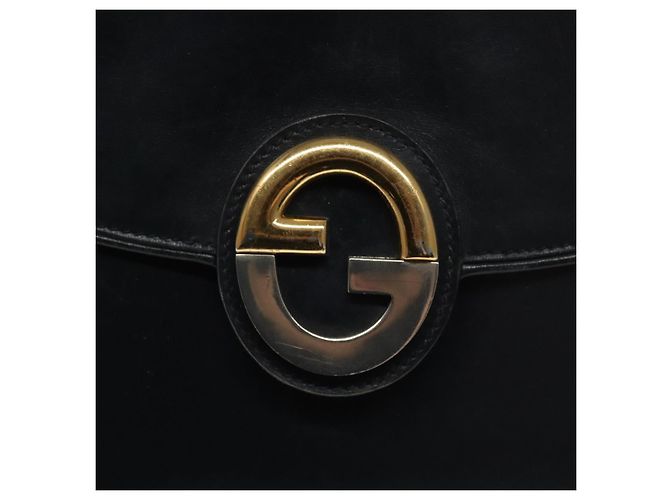 Borsa a Spalla GUCCI in Pelle Blu Navy Oro Auth ep7619 D'oro - vista 17