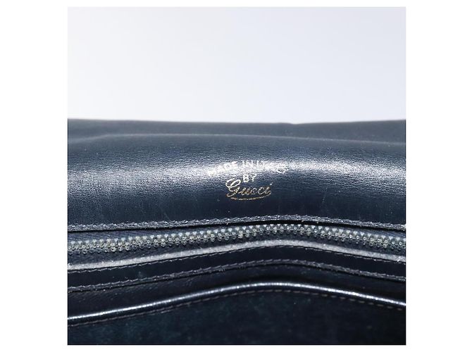 Borsa a Spalla GUCCI in Pelle Blu Navy Oro Auth ep7619 D'oro - vista 18