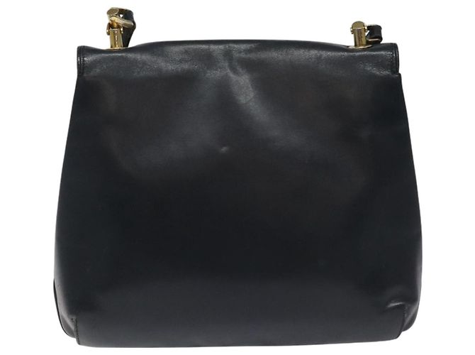 Borsa a Spalla GUCCI in Pelle Blu Navy Oro Auth ep7619 D'oro - vista 2