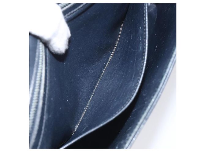 Borsa a Spalla GUCCI in Pelle Blu Navy Oro Auth ep7619 D'oro - vista 21