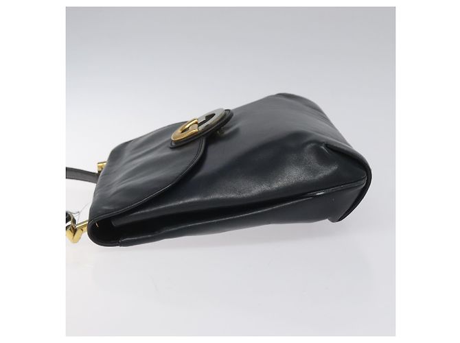 Borsa a Spalla GUCCI in Pelle Blu Navy Oro Auth ep7619 D'oro - vista 4