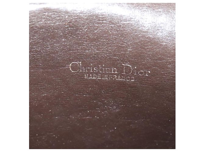 Borsa a spalla in tela Trotter Christian Dior marrone oro Auth KD090 D'oro - vista 11