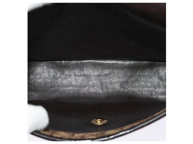 Borsa a spalla in tela Trotter Christian Dior marrone oro Auth KD090 D'oro - vista 12