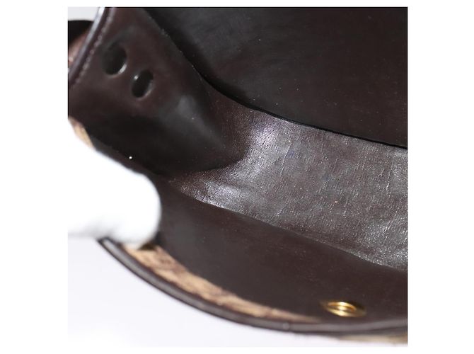 Borsa a spalla in tela Trotter Christian Dior marrone oro Auth KD090 D'oro - vista 19