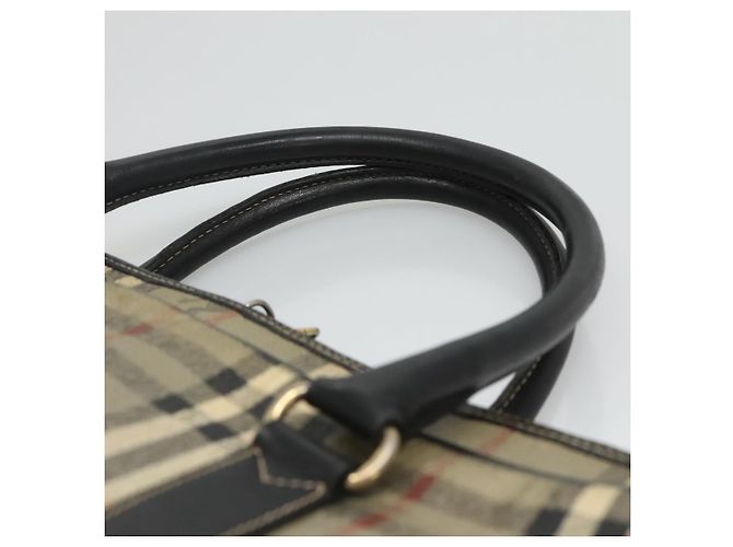 Autre Marque Burberrys Nova Check Aktentasche aus PVC-Leder grau Auth 115156 - Ansicht 8