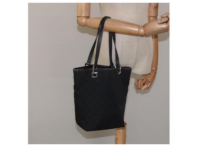GUCCI GG Canvas Tote Bag Schwarz 31244 Auth ep7480 - Ansicht 21