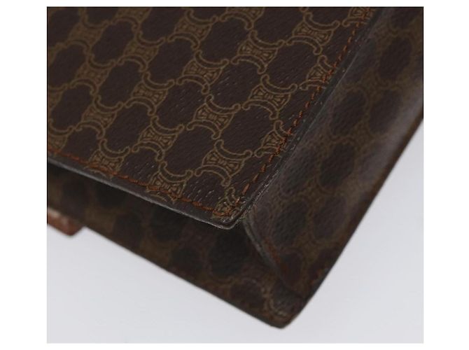 Céline Borsa a spalla in tela Macadam CELINE PVC oro marrone Auth 115119 D'oro - vista 17