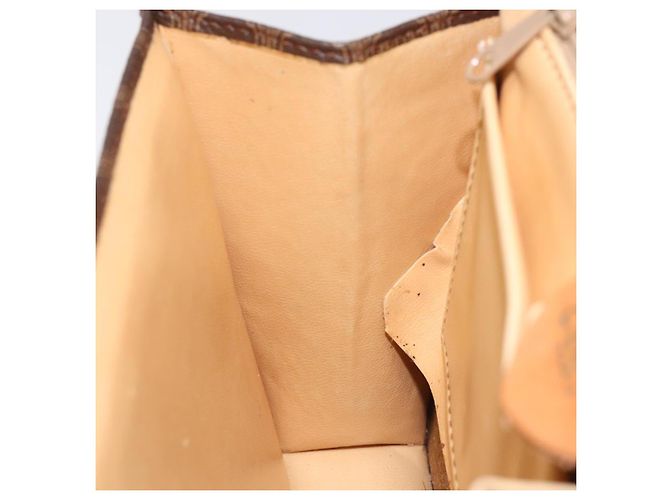 Céline Borsa a spalla in tela Macadam CELINE PVC oro marrone Auth 115119 D'oro - vista 21
