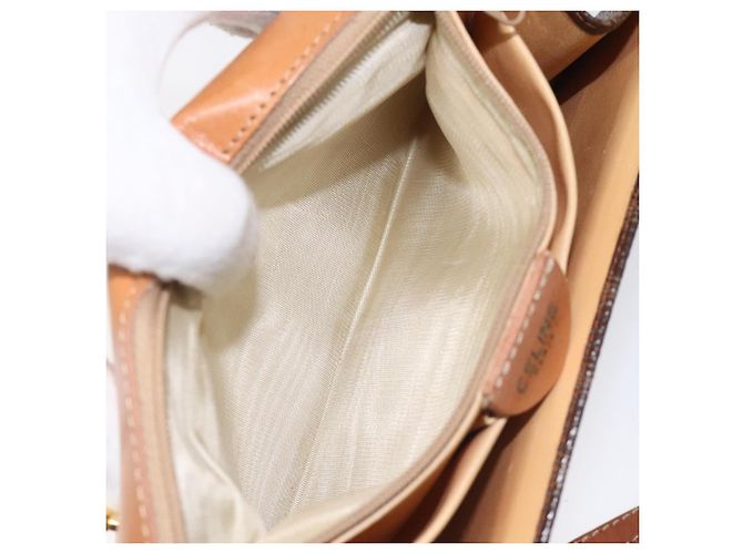 Céline Borsa a spalla in tela Macadam CELINE PVC oro marrone Auth 115119 D'oro - vista 22
