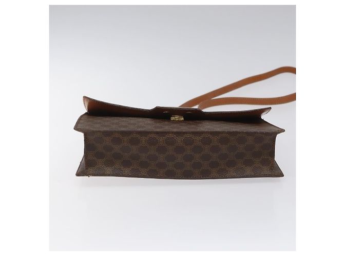 Céline Borsa a spalla in tela Macadam CELINE PVC oro marrone Auth 115119 D'oro - vista 5