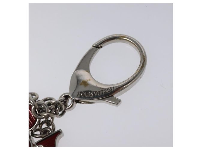 LOUIS VUITTON Epi Bijusac Fleur Deux Charm metallo Rosso M65224 LV Auth EC029 - vista 10