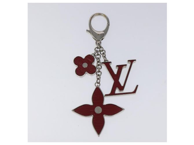 LOUIS VUITTON Epi Bijusac Fleur Deux Charm metallo Rosso M65224 LV Auth EC029 - vista 2