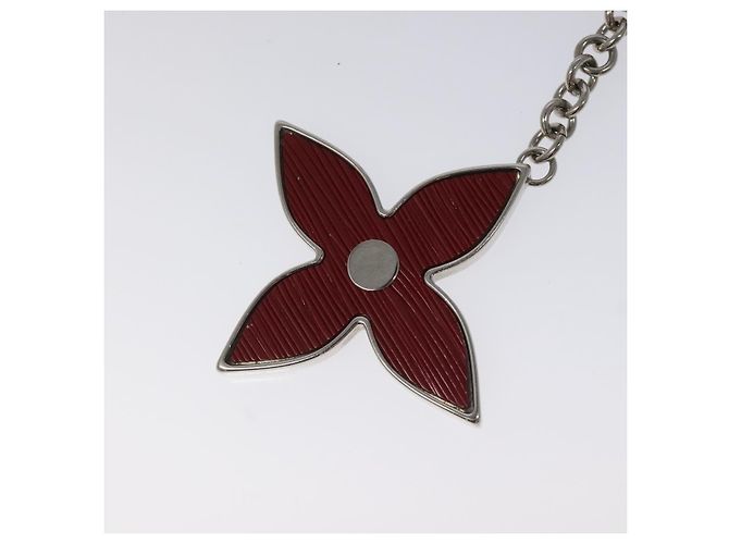 LOUIS VUITTON Epi Bijusac Fleur Deux Charm metallo Rosso M65224 LV Auth EC029 - vista 4