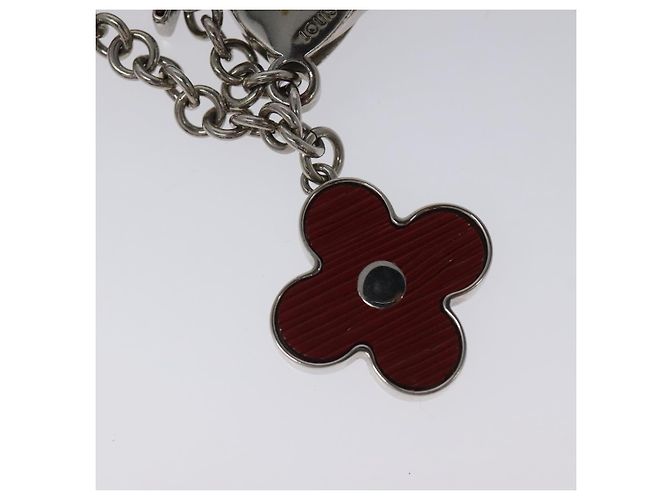 LOUIS VUITTON Epi Bijusac Fleur Deux Charm metallo Rosso M65224 LV Auth EC029 - vista 6