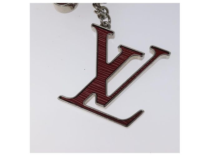 LOUIS VUITTON Epi Bijusac Fleur Deux Charm metallo Rosso M65224 LV Auth EC029 - vista 8