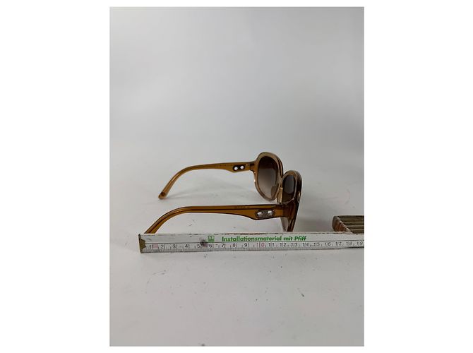 Céline Vintage Celine Paris übergroße Sonnenbrille braun - Ansicht 7