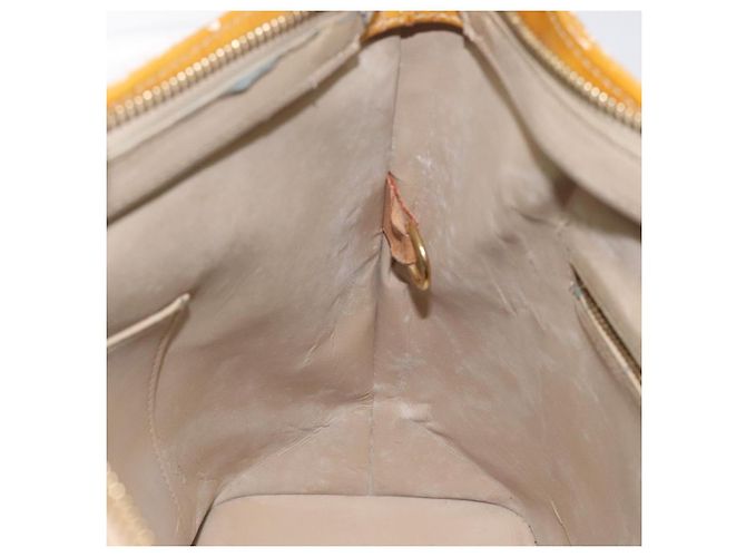 LOUIS VUITTON Borsa a Mano Monogram Vernis Houston Beige M91004 LV Auth bs23194 - vista 20