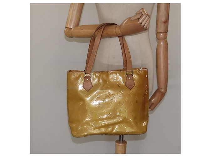 LOUIS VUITTON Borsa a Mano Monogram Vernis Houston Beige M91004 LV Auth bs23194 - vista 23