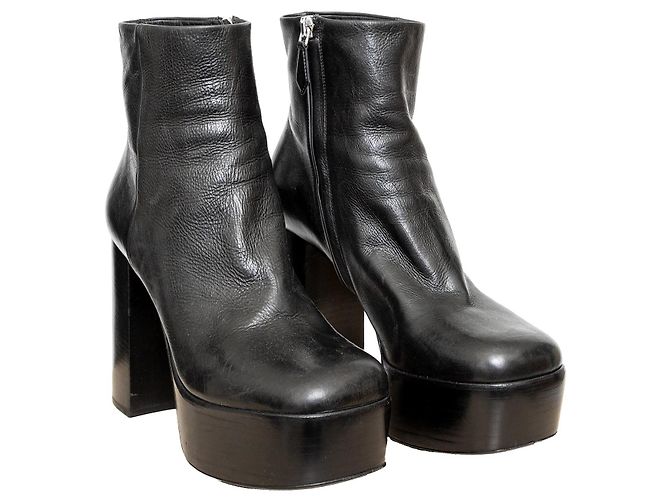 Botas de plataforma Miu Miu Negro - vista 2