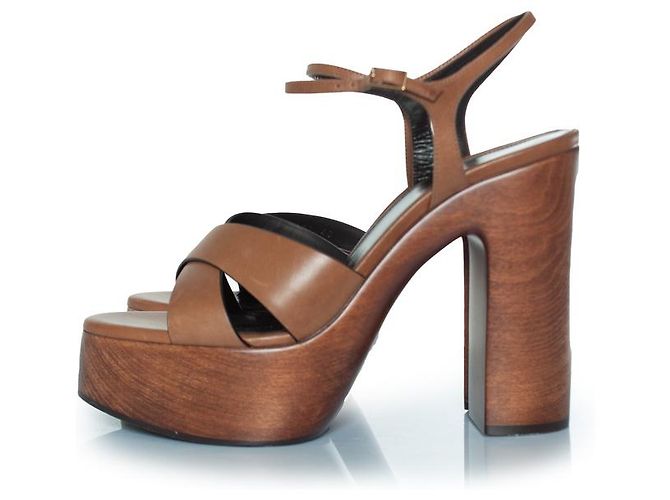 Sandali Heaven Jota 85 di Saint Laurent Marrone - vista 2