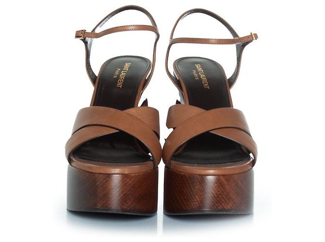 Sandali Heaven Jota 85 di Saint Laurent Marrone - vista 5