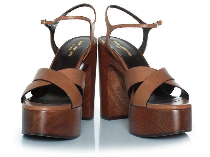 Sandali Heaven Jota 85 di Saint Laurent Marrone - vista 6