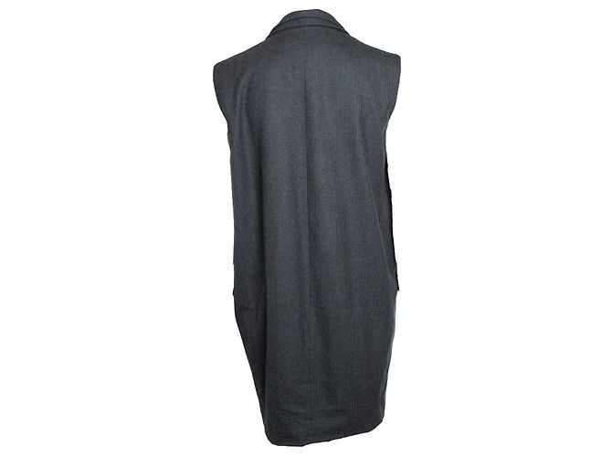 Stella Mc Cartney Chaqueta de lana drapeada Stella McCartney Gris - vista 3