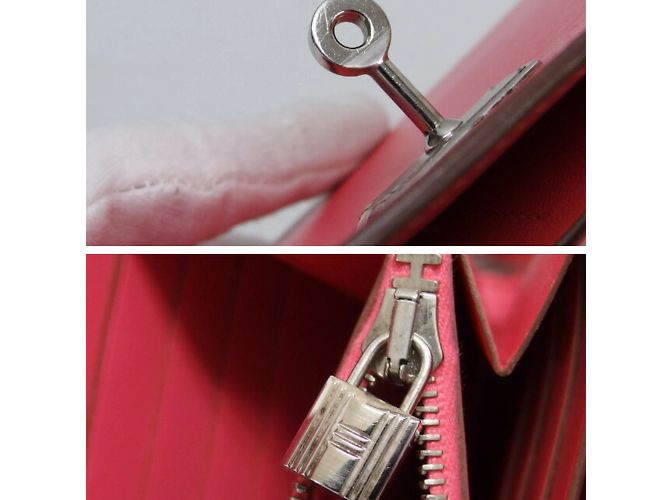 Hermès Cartera Larga con Solapa Hermes Kelly Porte Valeur Rosa - vista 11