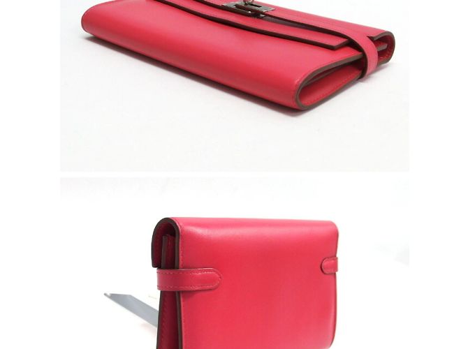 Hermès Cartera Larga con Solapa Hermes Kelly Porte Valeur Rosa - vista 3
