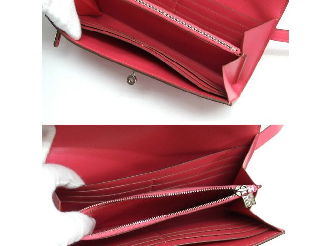 Hermès Cartera Larga con Solapa Hermes Kelly Porte Valeur Rosa - vista 5
