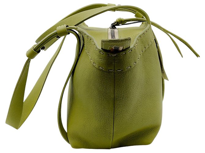Henry Béguelin Borsa media in pelle verde Henry Beguelin - vista 2