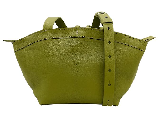 Henry Béguelin Borsa media in pelle verde Henry Beguelin - vista 3