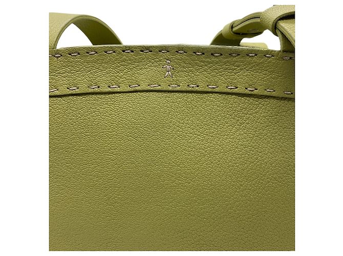 Henry Béguelin Borsa media in pelle verde Henry Beguelin - vista 4