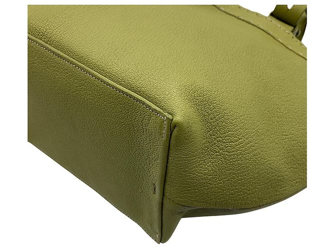 Henry Béguelin Borsa media in pelle verde Henry Beguelin - vista 5