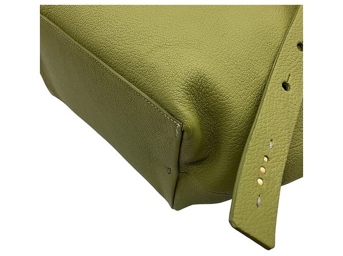 Henry Béguelin Borsa media in pelle verde Henry Beguelin - vista 7