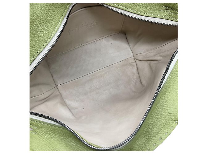 Henry Béguelin Borsa media in pelle verde Henry Beguelin - vista 9