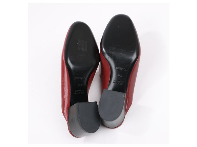 Hermès Leder-Mule Constance Hermes Paradis in Burgunder, Größe 37,5 EU Bordeaux - Ansicht 10