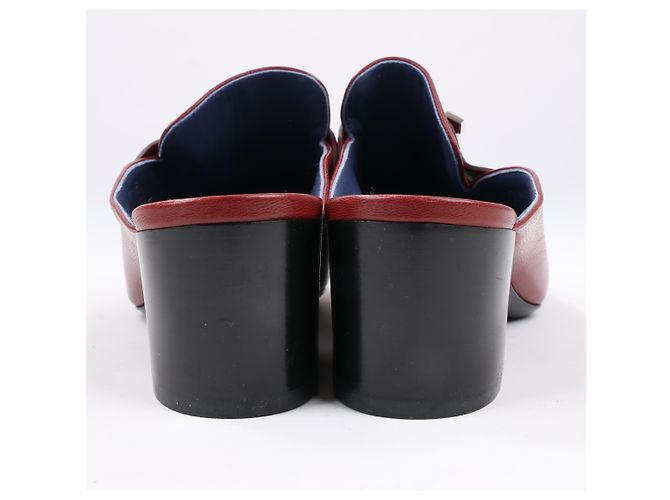 Hermès Leder-Mule Constance Hermes Paradis in Burgunder, Größe 37,5 EU Bordeaux - Ansicht 8